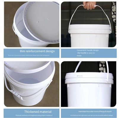 Depolama için Çok Renkli Plastik Boya Kovası Kovası 20L HDPE Kullanımı
