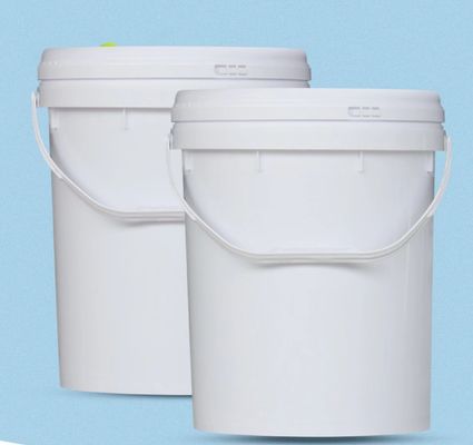Silindirik Beyaz Plastik Kovalar Gıda Sınıfı 5 Galon Boya Kovaları HDPE