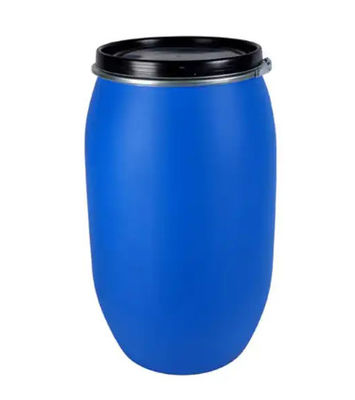 60 Litre HDPE Üstü Açık Mavi Plastik Varil Demir Üzengi Varil