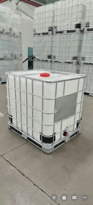 Kimyasal HDPE IBC Tank Kare 1 Ton Plastik Tank Beyaz ISO9001
