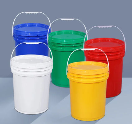 Kapaklı 20L OEM ile Isı Transfer Baskı Yuvarlak Şeffaf PP Plastik Kovalar