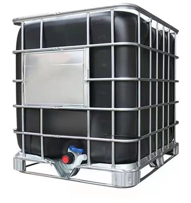 1000 litrelik IBC Galvanizli Çelik Dış Kafes ve Siyah İç Konteyner Kimya Endüstrisi için