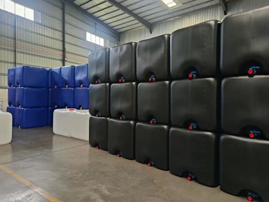 1000 litrelik IBC Galvanizli Çelik Dış Kafes ve Siyah İç Konteyner Kimya Endüstrisi için